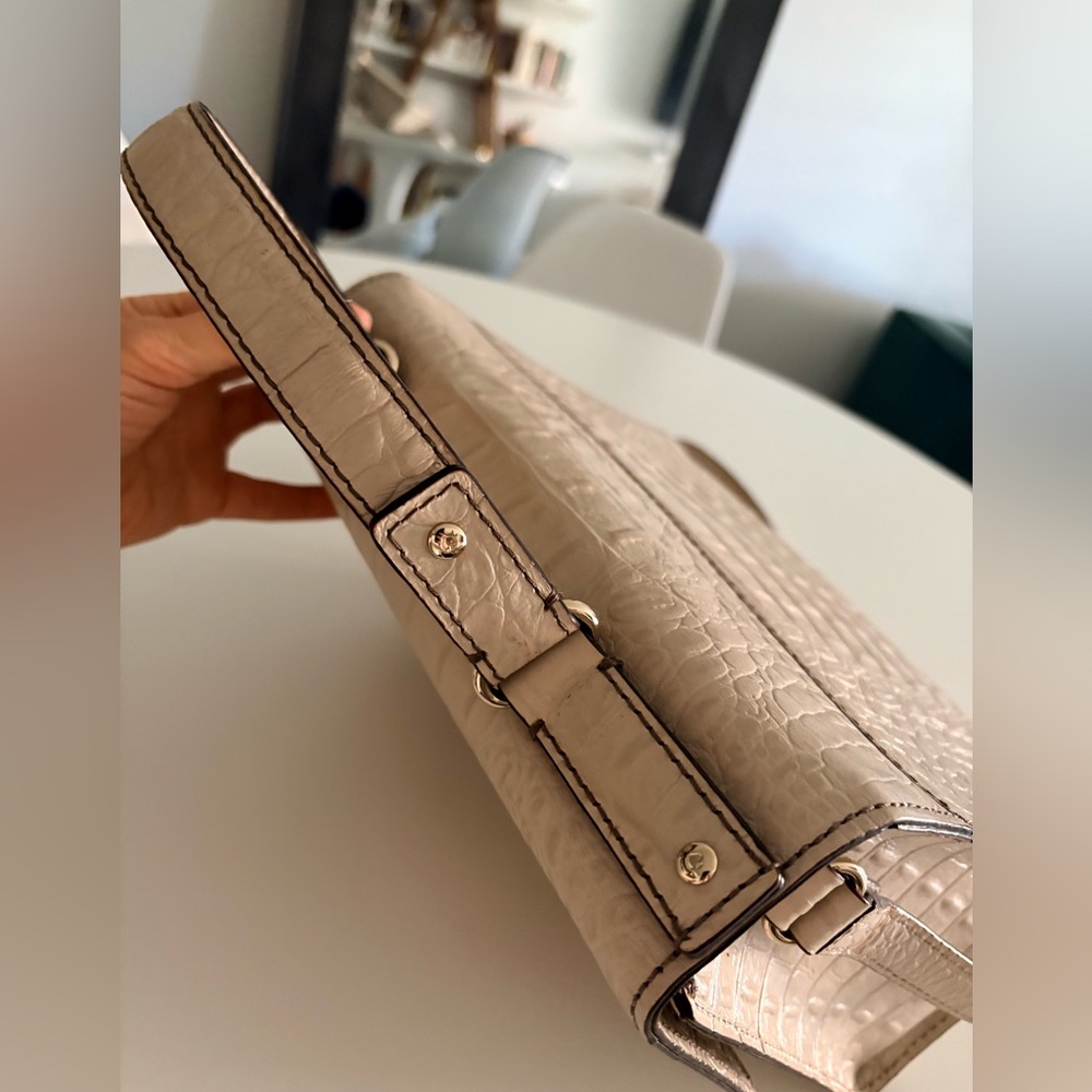 🐊 Kate Spade Crocodile Embossed Leather Top Handle Purse - Picture 14 of 16